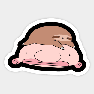 Blobfish and Little Sloth Sticker